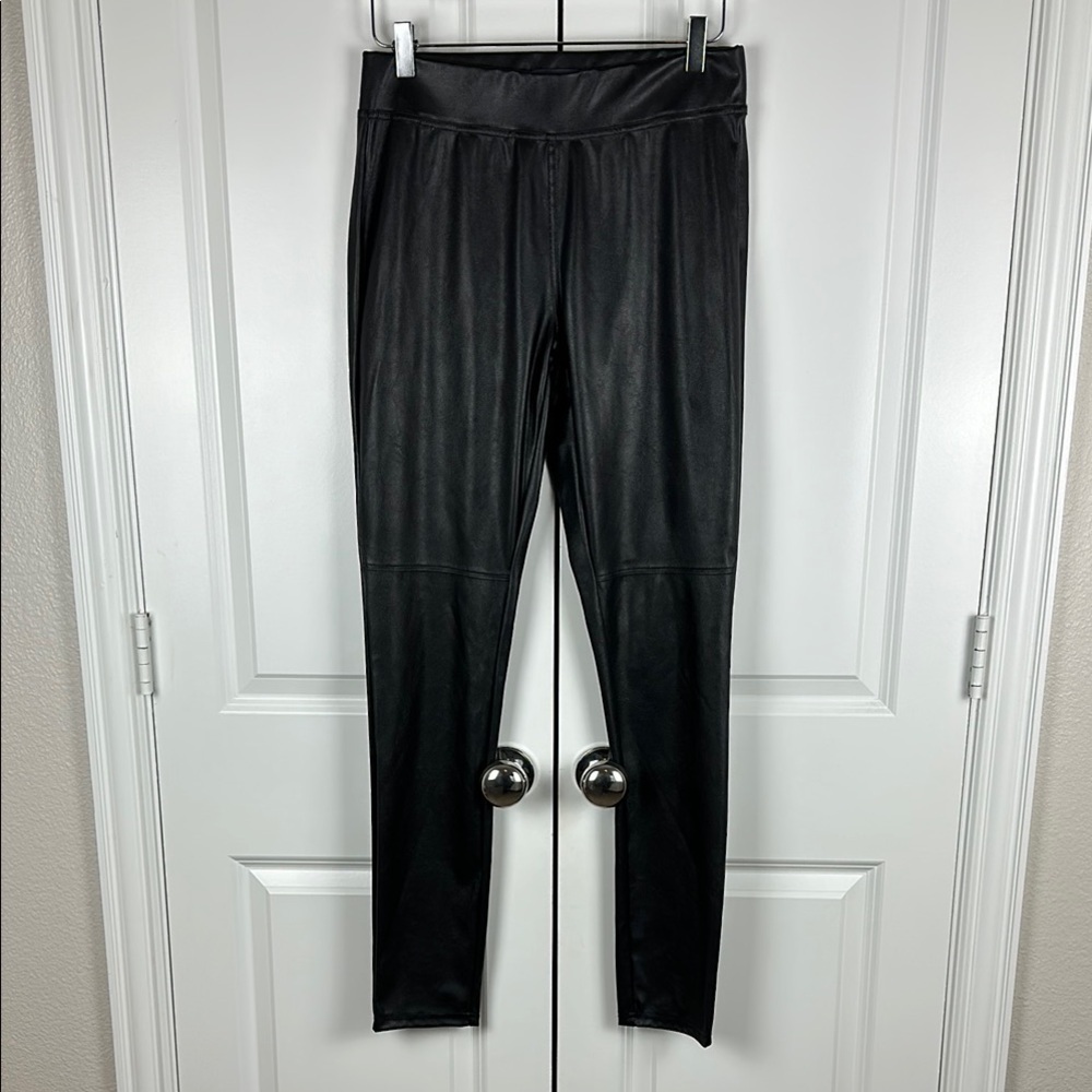 Madison Curvy Black Faux Leather Leggings